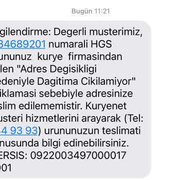 HGS Kartım Teslim Edilmiyor