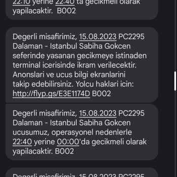 Pegasus Sürekli Rötarlı Uçuşları