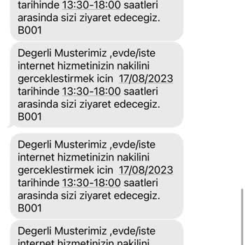 Türk Telekom İnternet Bağlama Randevusuna Gelmiyor Erteliyor Sürekli