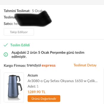 Arzum Çay Sefası Boya Atması