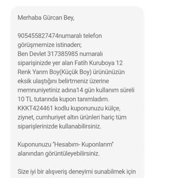Eksik Ürünler Hepsiburada Fatih Kalem...