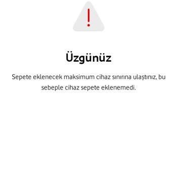 Vodafone Sepete Ekleyememe Sorunu