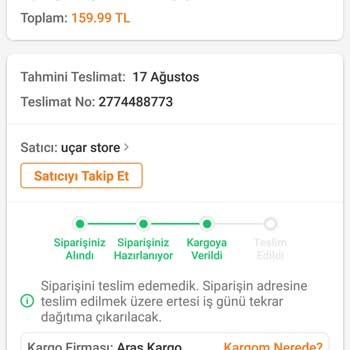 Aras Kargo Dağıtıma Çıkmıyor Başlarına Güneş Geçmiş