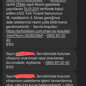 ByFix Servis Haksız Ücret Alınması