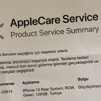 Apple 3 Aylık Cihazı Bütün Parçalarını Değiştirip Gönderdi.