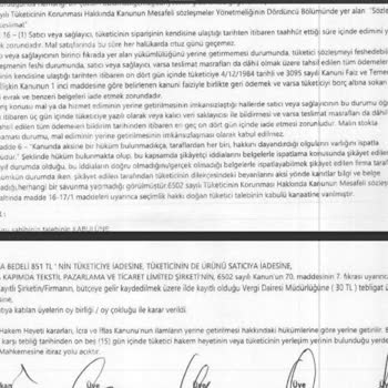Kıyafet Sepeti Kıyafetsepeti İade Almadı. Tüketici Hakları Mahkemesiyle İade Ettim.