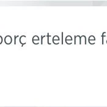 Ziraat Bankası Ekstre Erteleme Faizi