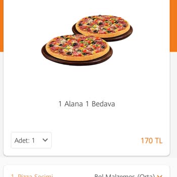Domino's Pizza 1 Alana 1 Bedava Kampanyası