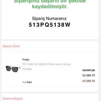 Opmar Optik Siparişimi İptal Etti