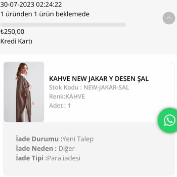 Yaqa.com.tr İade Parasının Yağmaması