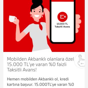 Akbank Mobil Hesap Açan Müşterilere 15000 TL Faizsiz Yalanı