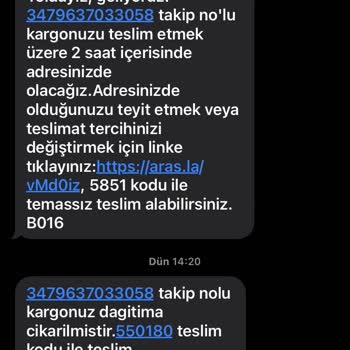Bodrum Aras Kargo Dağıtıma Çıkarmadan İadeye Göndermesi