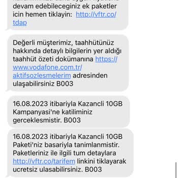 Vodafone Ek Paket Satıp Ek Paketi Hatta Tanımlamıyor