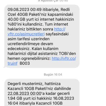 Vodafone Ek Paket Satıp Ek Paketi Hatta Tanımlamıyor