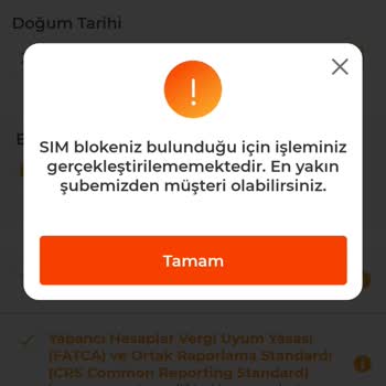 Albaraka Türk Sim Kart Blokesi Hatası