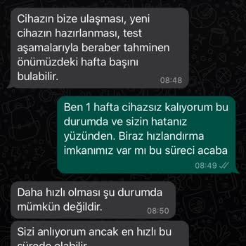 HB Bilişim Yanlış Ürün Gönderimi Ve A Kalite Ürünün B Kalite Düzeyinde Olması