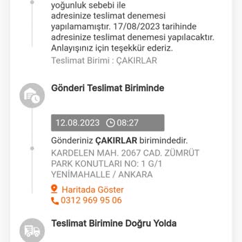 MNG Kargo Şubeden Gönderilmeyen Kargo