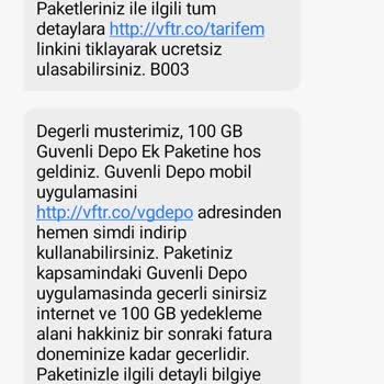Vodafone Habersiz 100 GB Ek Paket Yapmış