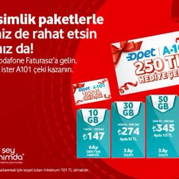 Vodafone Mevsimlik Rahat Paket Hediye Çeki Vermedi