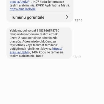 Aras Kargo'nun 2 Saat İçinde Kargoyu Teslim Edeceğiz Deyip Gelmemesi