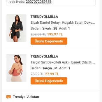 Trendyol Milla'dan Aldığım Ürünlerin İadesiyle İlgili Sorun