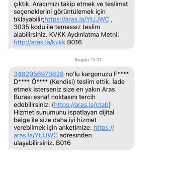 Aras Kargo Teslim Edildi Diye Gösterdiği Kargoyu Teslim Etmedi