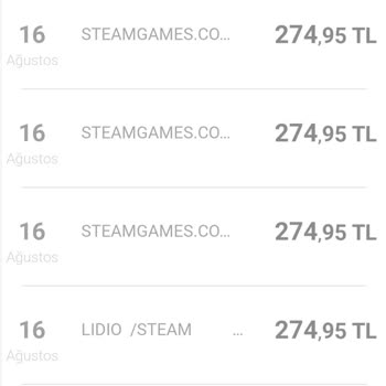 Lidio Steam Para Çekme İzinsiz