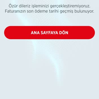 TurkNet Fatura Ödeme Başarısızlığı