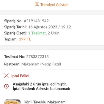 Trendyol Yemek Yemek Siparişim Hakkında
