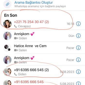 WhatsApp Değişik Numaralar