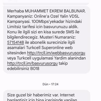 Superonline İnternet Kurulum Talebinizi İptal Ettik