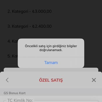 Passolig Öncelikli Bilet Alamama Hatası