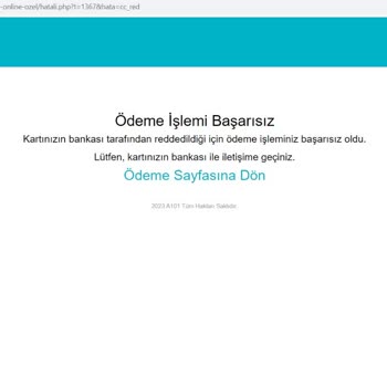 A101 Sitesinin Taklit Edilerek Karşılığı Olmayan Hizmet Satışı