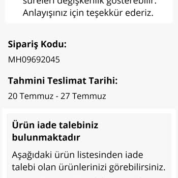 Morhipo Ücret İadesi