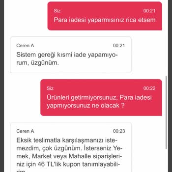 Yemeksepeti Market Yemeksepeti Verdiğim Siparişin Hk