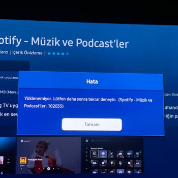 Samsung TV Uygulama Problemi