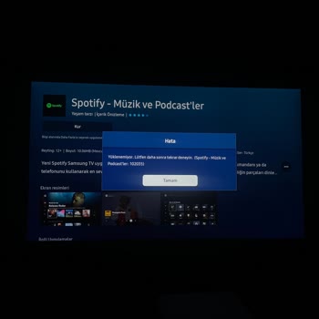 Samsung TV Uygulama Problemi