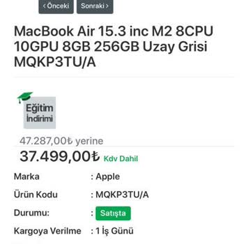 Media Markt'tan MacBook Air Laptop Alımında Fiyat Garantisi Sorunu
