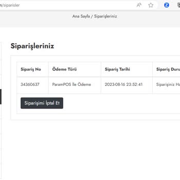 Appleturkiye.com (özel) Sipariş İptali Ve Ücret İade Talebim