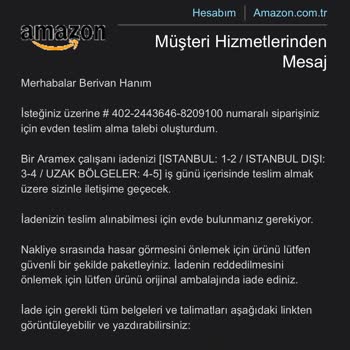 Amazon Alışverişimden Büyük Bir Mağduriyet Yaşıyorum.