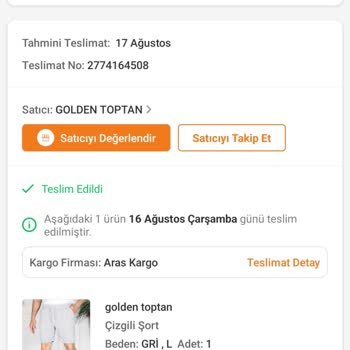 Aras Kargo Kargo Teslim Etmeme