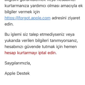 Apple İCloud Şifre Yenileme Sorunu
