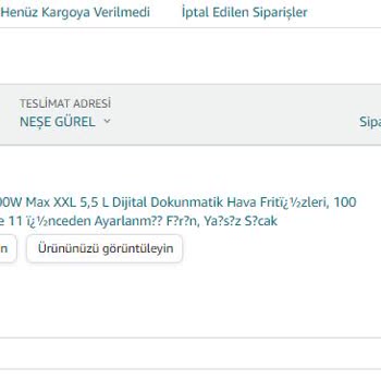 Amazon Siparişinde Yaşanan Sorunlar