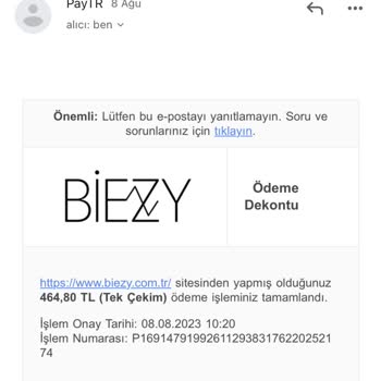 Biezy Butik Siparişim Gelmedi Bilgilendirmede Yapılmadı Mesajlarıma Dönülmedi