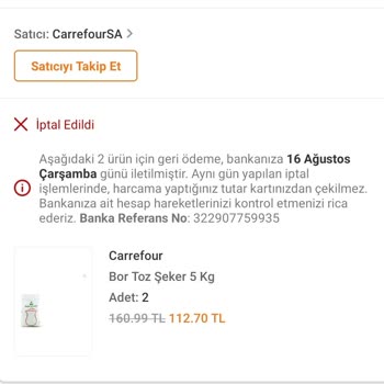 Trendyol Kuponla Aldığım Ürünü İzinsiz İptal Etmiştir.