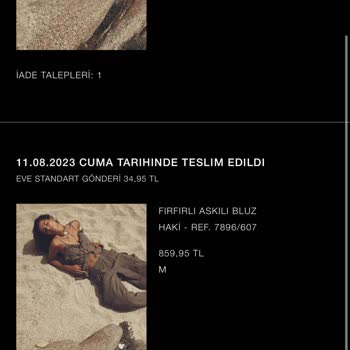 Zara Dan Eksik Teslim Ürün Aldım Ürünüm Kayıp