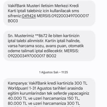 VakıfBank World Kredi Kart Aidat İadesi