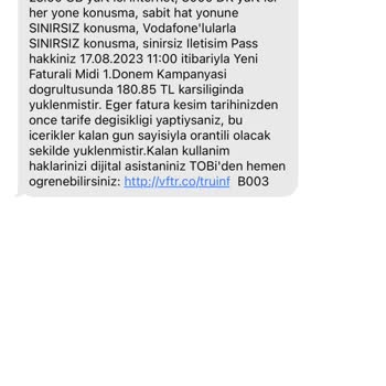 Vodafone Faturalı Paketi Bilgi Vermeden Satmak