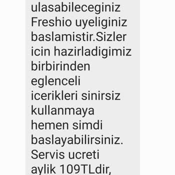 Freshio Fun Üyeliği Adı Kapsamında Ücret Yansıtıyorlar