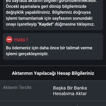E-Devlet (Turkiye.gov.tr) Hesaba Aktarma Hatası